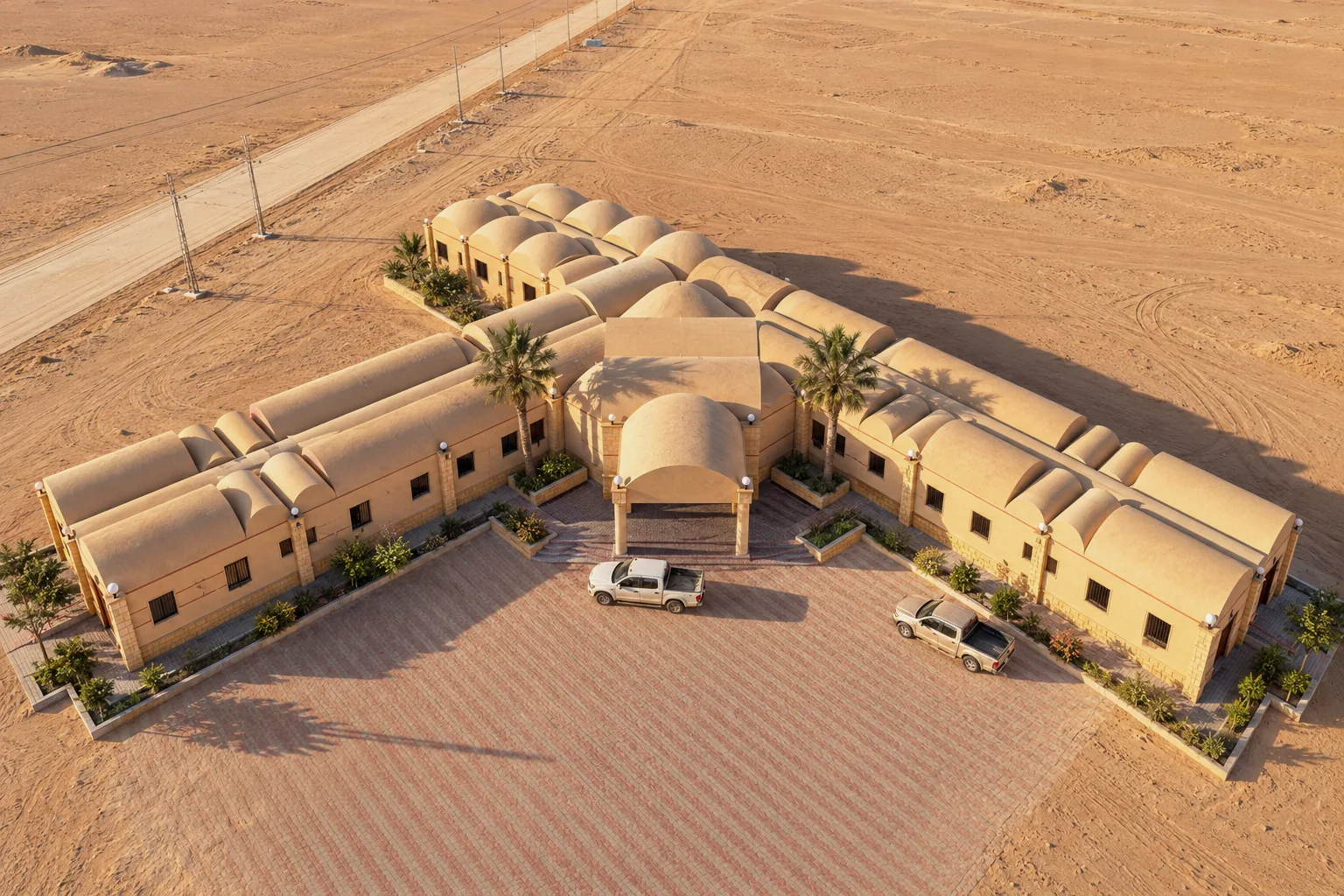 المجمّع الإداري والسكني من أعلى